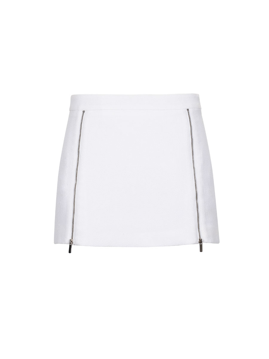 Two-zipper skirt (white)