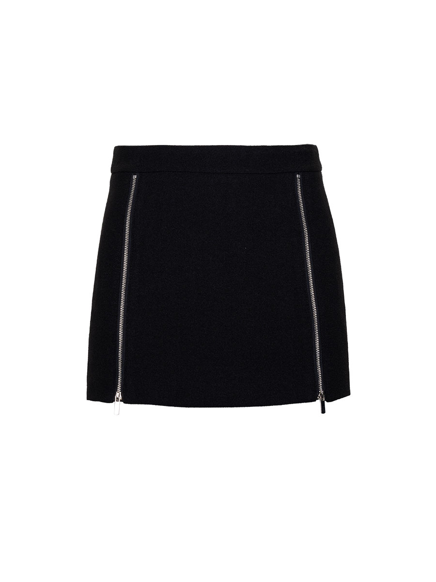 Two-zipper skirt (black)