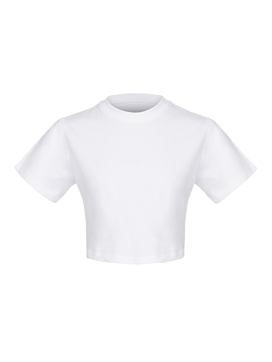 Small Logo Crop T-Shirt (White)