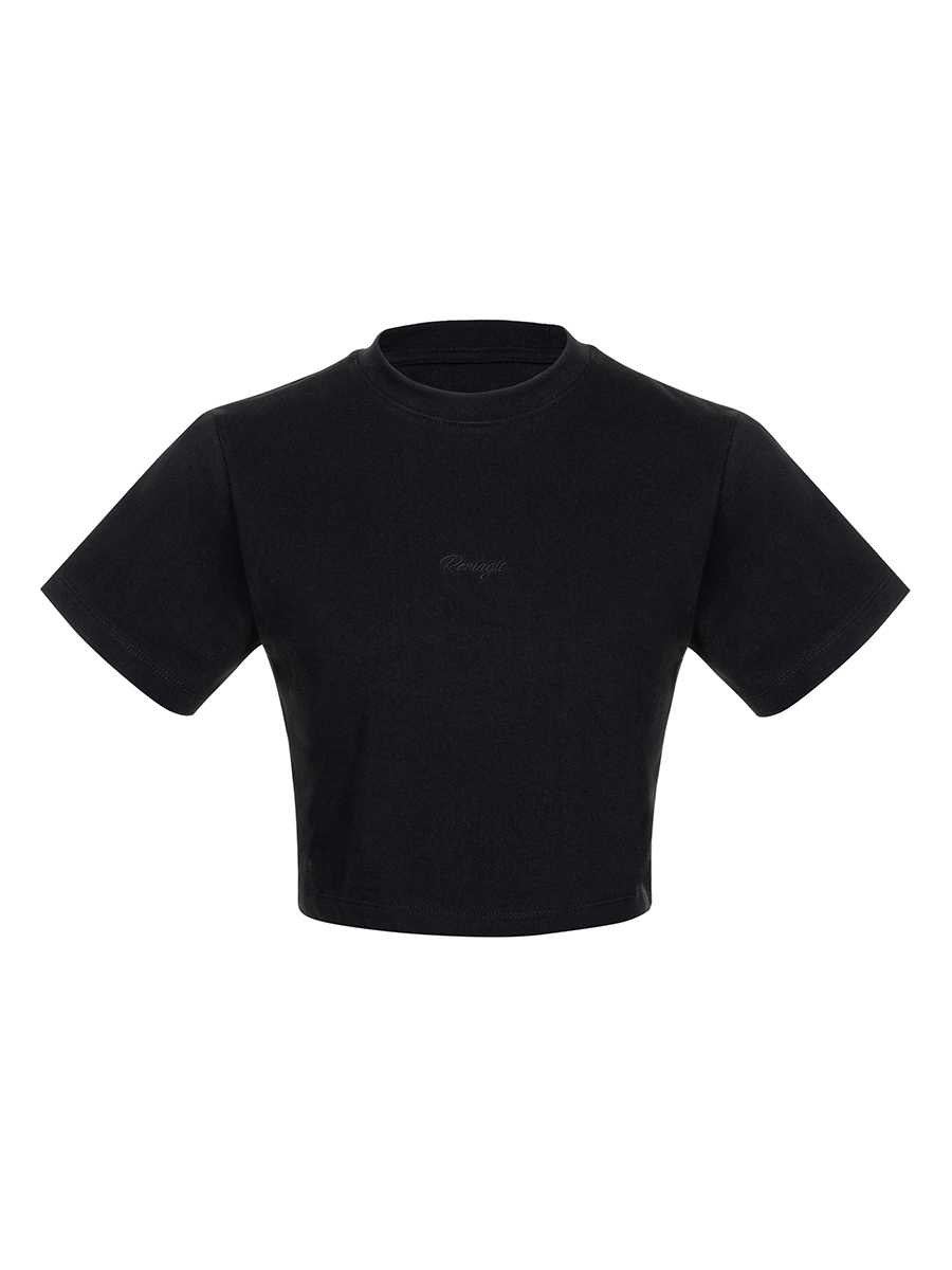 Small Logo Crop T-Shirt (Black)